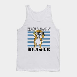 Beach, sun and my Beagle Tank Top